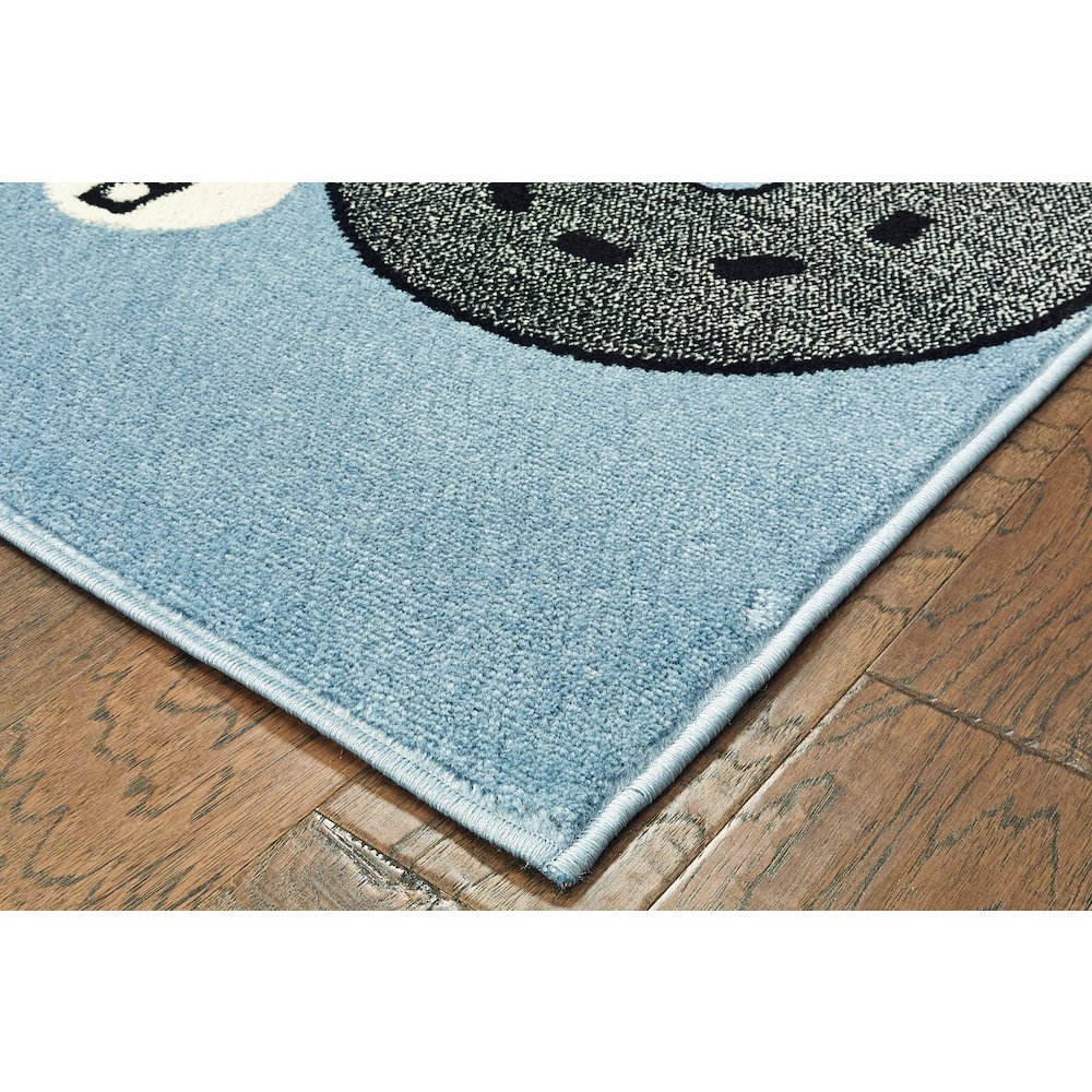 Blue Racetrack Area Rug. Picture 2