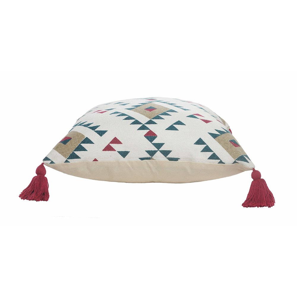 Eclectic Southwestern Geometric Throw Pillow. Picture 4