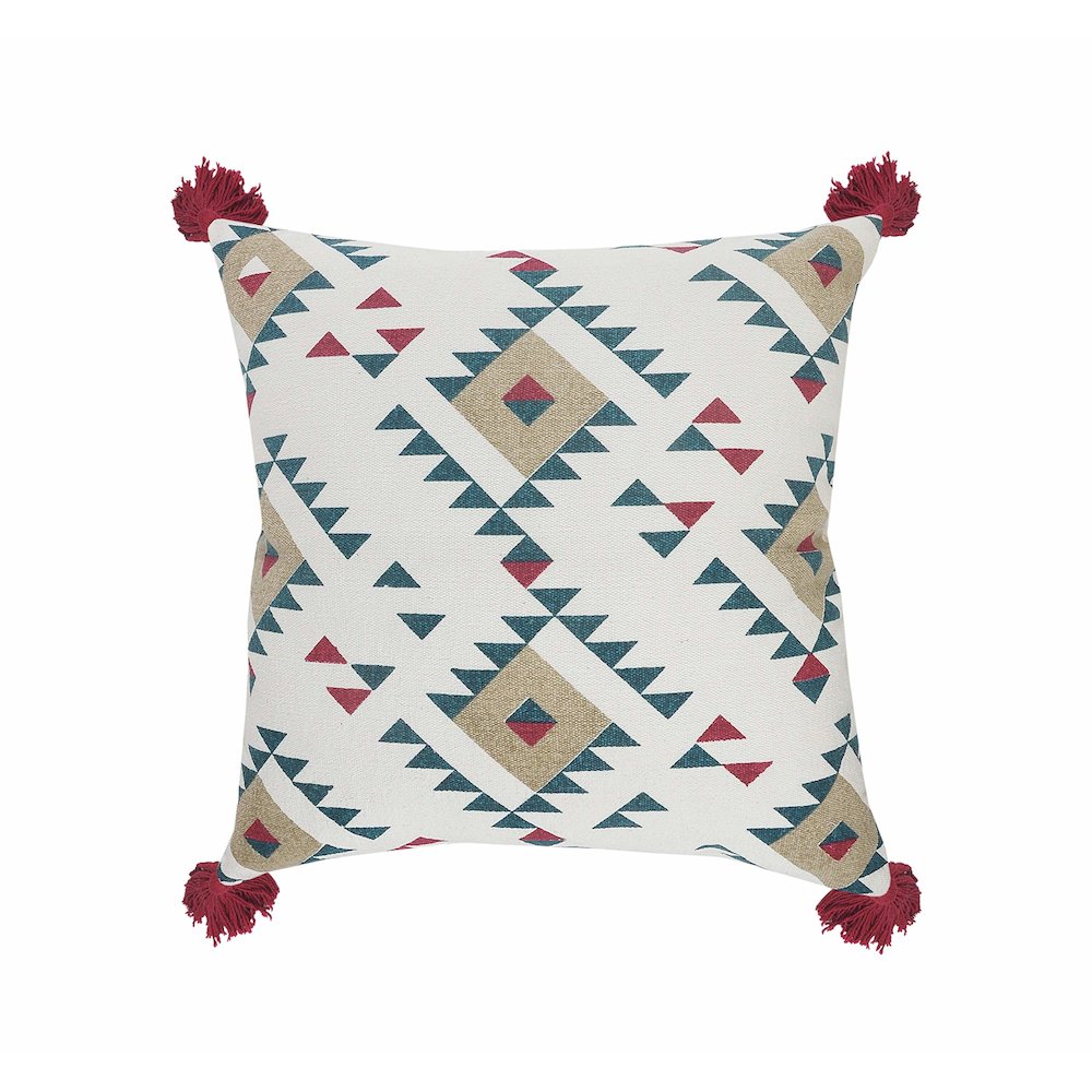 Eclectic Southwestern Geometric Throw Pillow. Picture 1