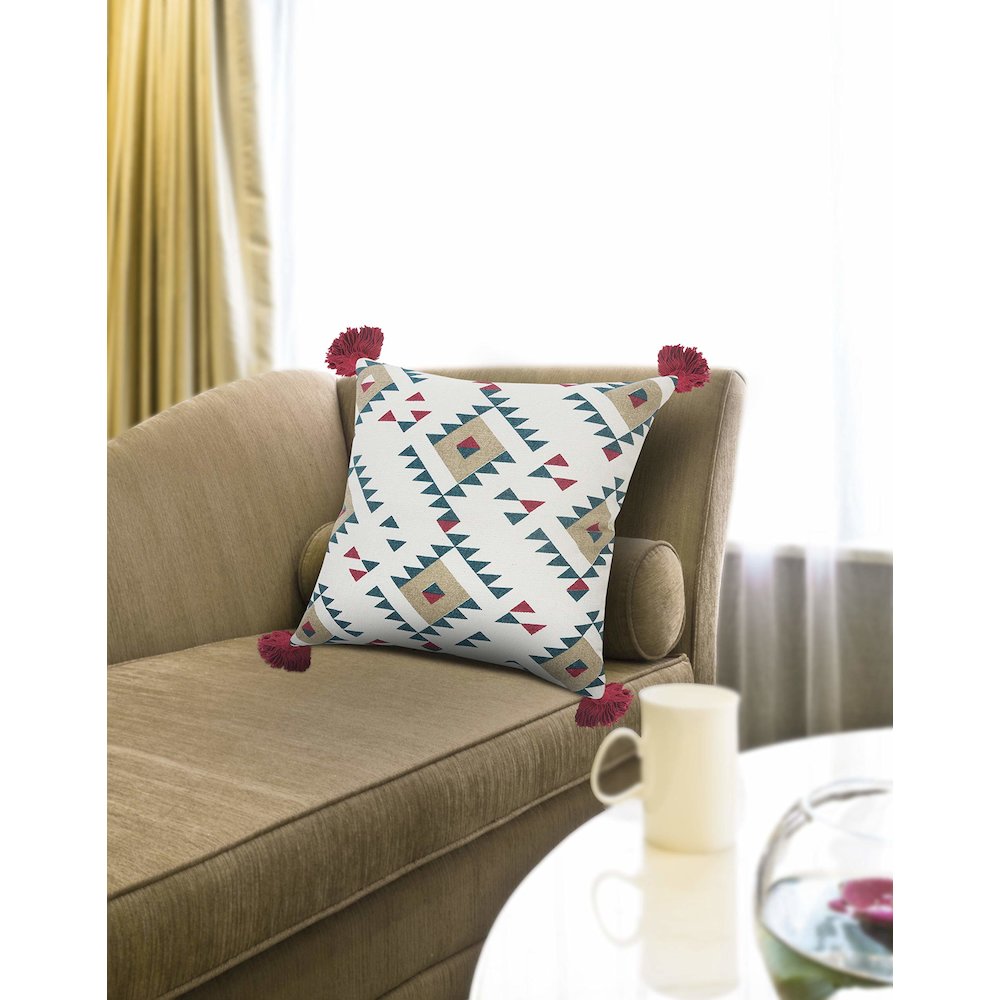 Eclectic Southwestern Geometric Throw Pillow. Picture 6