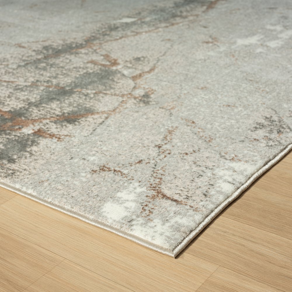 Antalya Durable Performance Area Rug Indoor in Beige/Gray, 2'6" x 8'. Picture 5