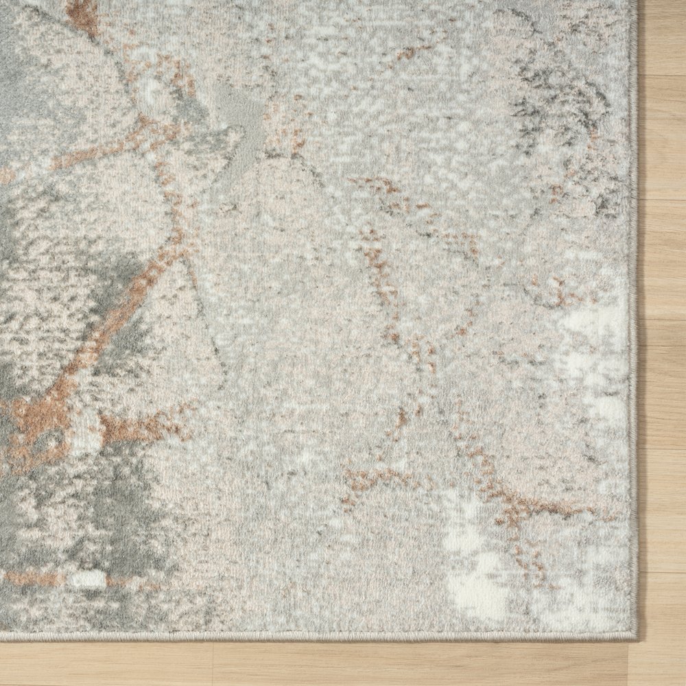 Antalya Durable Performance Area Rug Indoor in Beige/Gray, 2'6" x 8'. Picture 4
