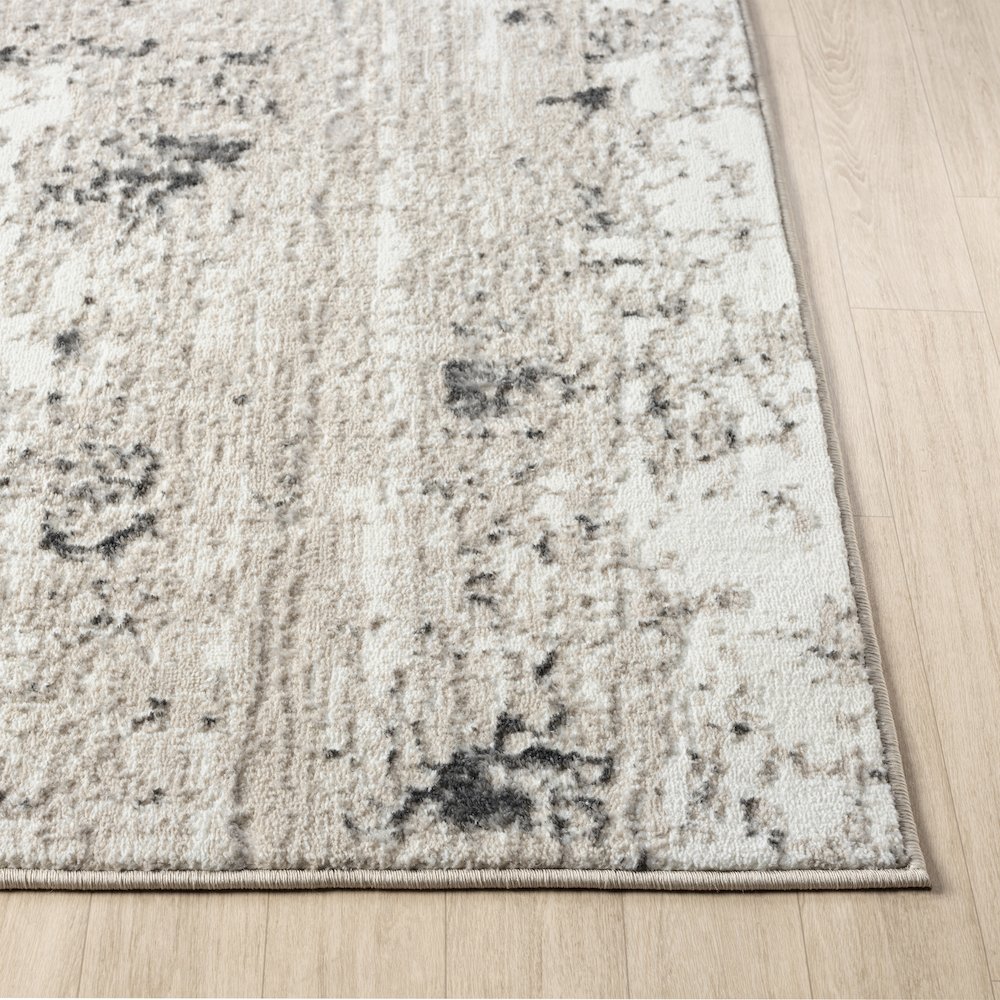 Antalya Durable Performance Area Rug Indoor in Beige/Gray, 2' x 7'. Picture 5