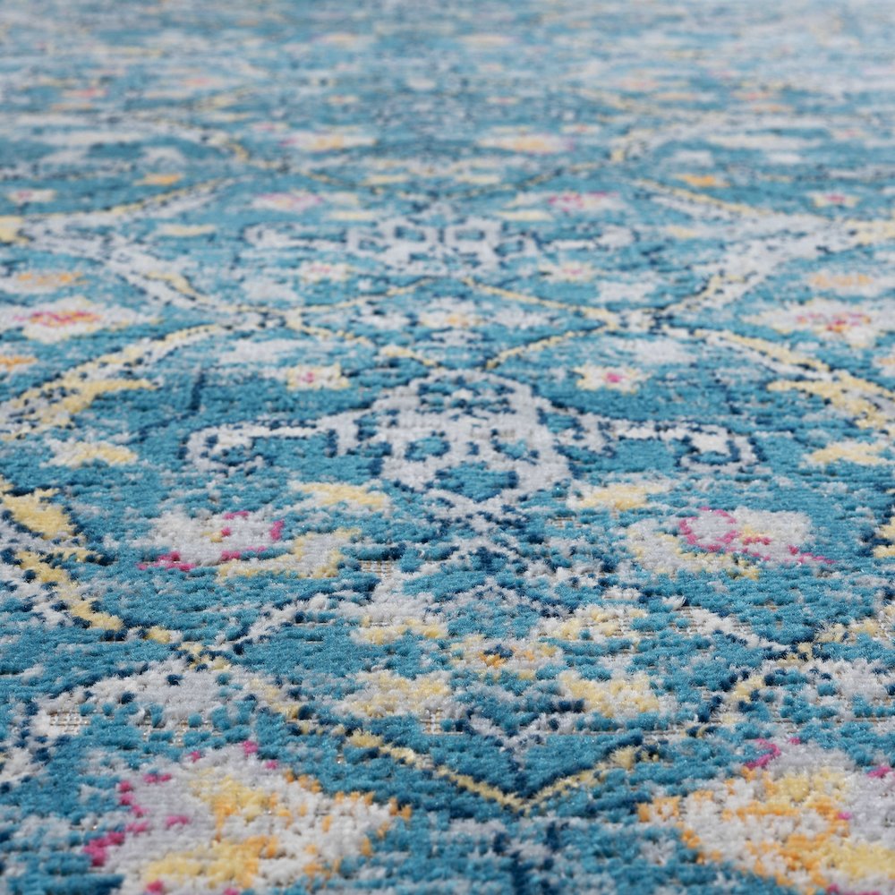 Antiquity Durable Performance Area Rug Outdoor in Blue/Multicolored, 7'9" x 9'9". Picture 6