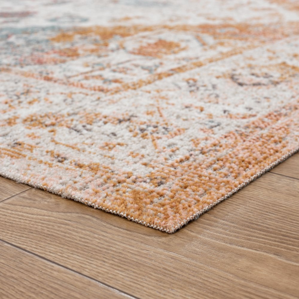 Durable Performance Area Rug Outdoor in Orange/Multicolored, 7'9" x 9'9". Picture 5
