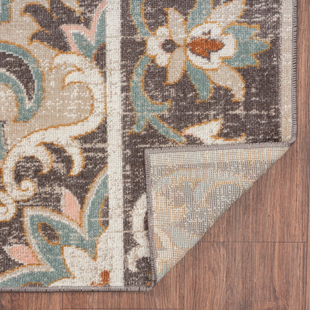 Durable Performance Area Rug Outdoor in Brown/Multicolored, 7'9" x 9'9". Picture 6