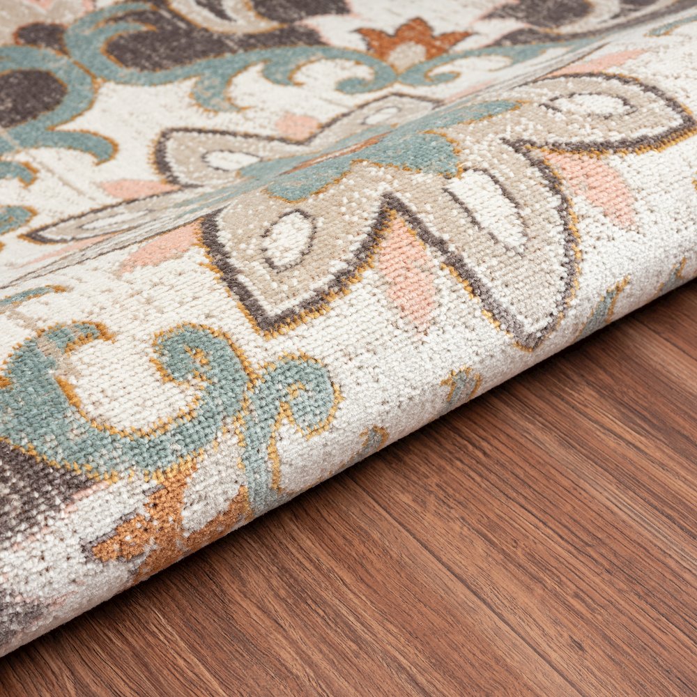 Durable Performance Area Rug Outdoor in Brown/Multicolored, 7'9" x 9'9". Picture 3