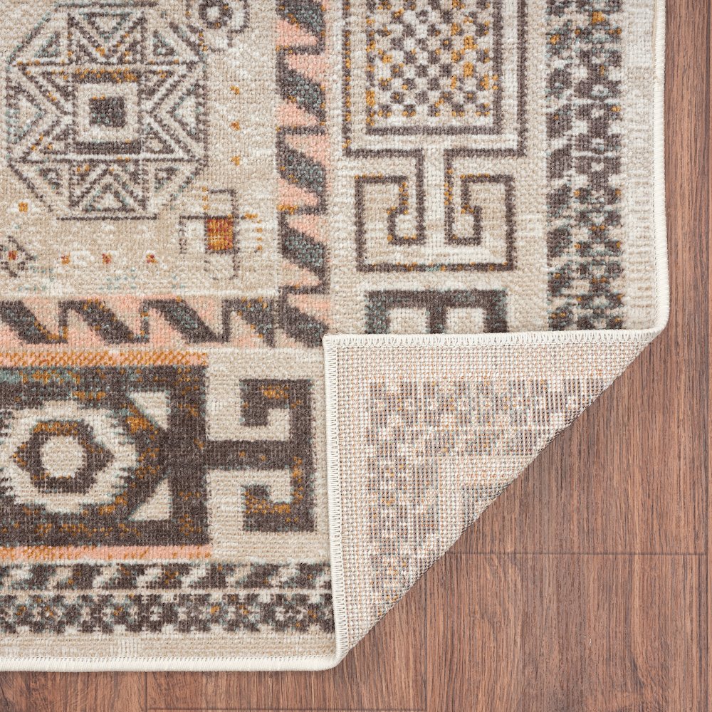 Antiquity Durable Performance Area Rug Outdoor in Cream/Pink, 7'9" x 9'9". Picture 6