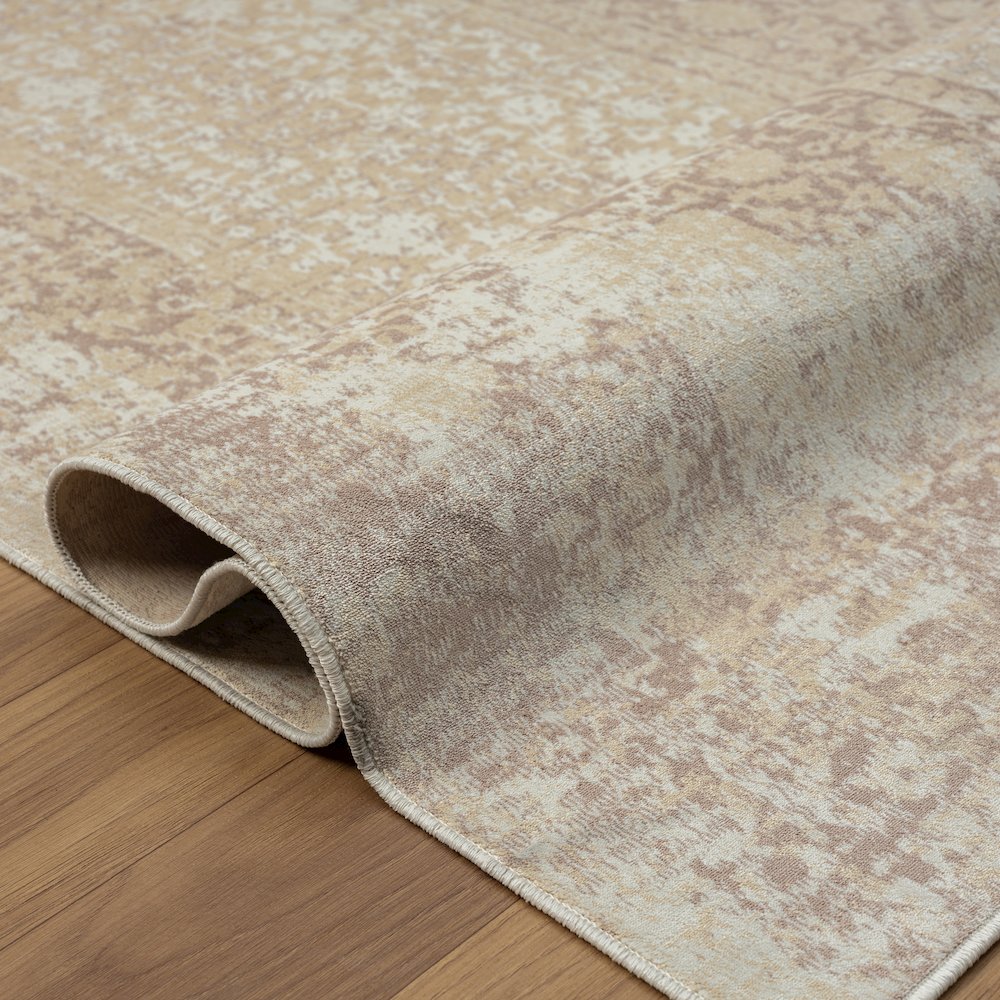 Aria Durable Performance Area Rug Indoor in Beige, 2'8" x 3'10". Picture 4