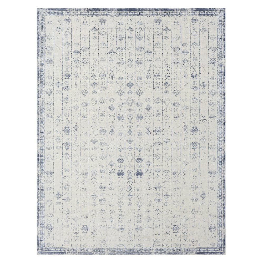 Aria Durable Performance Area Rug Indoor in Gray/Blue, 7'10" x 9'10". Picture 1