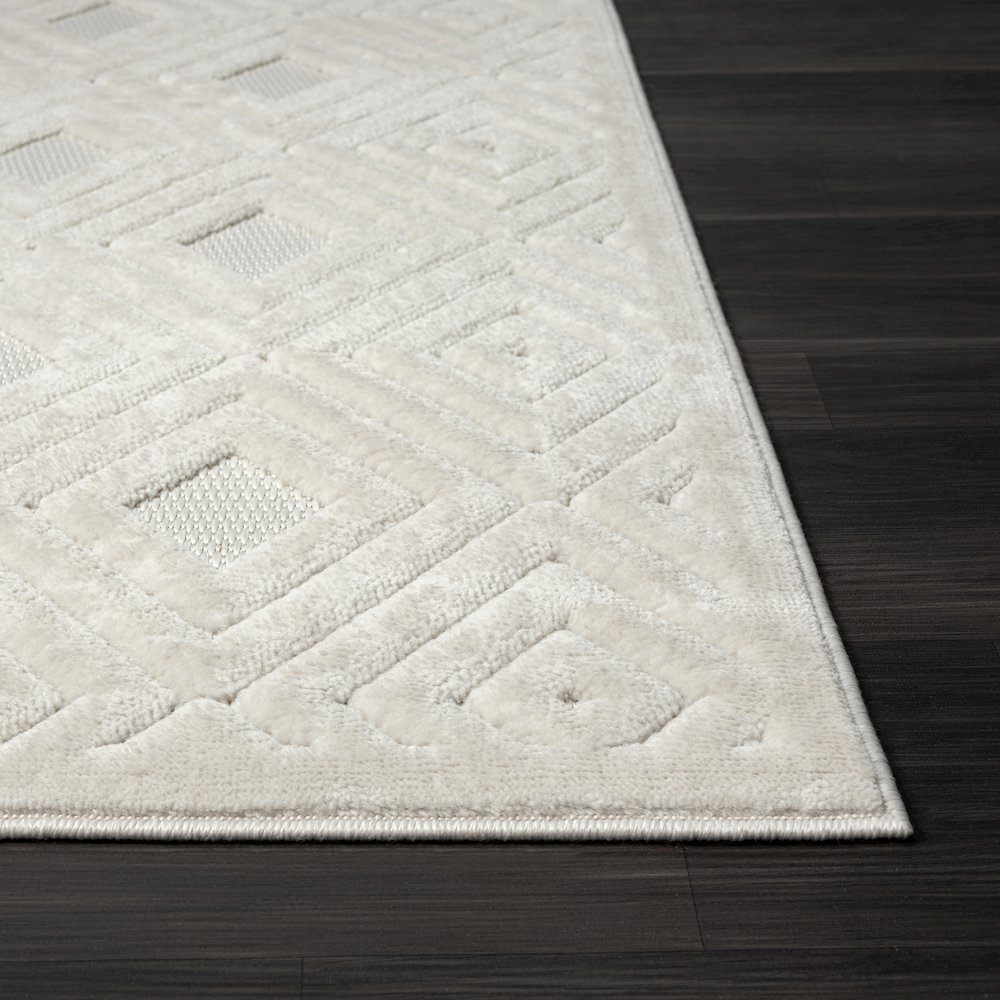 Atlas Durable Performance Area Rug Outdoor in Ivory, 7'10" x 9'10". Picture 5