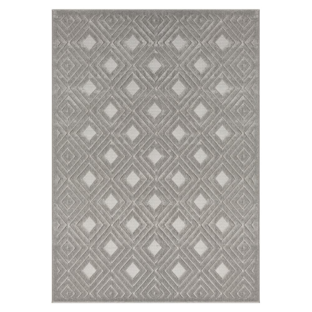 Atlas Durable Performance Area Rug Outdoor in Gray, 7'10" x 9'10". Picture 1