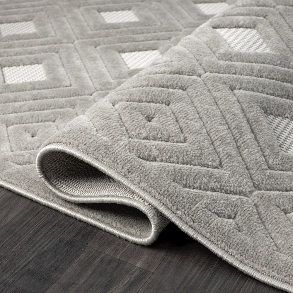 Atlas Durable Performance Area Rug Outdoor in Gray, 7'10" x 9'10". Picture 4