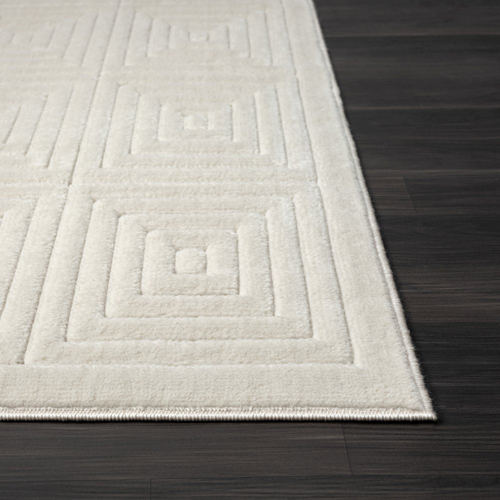 Atlas Durable Performance Area Rug Outdoor in Ivory, 7'10" x 9'10". Picture 5