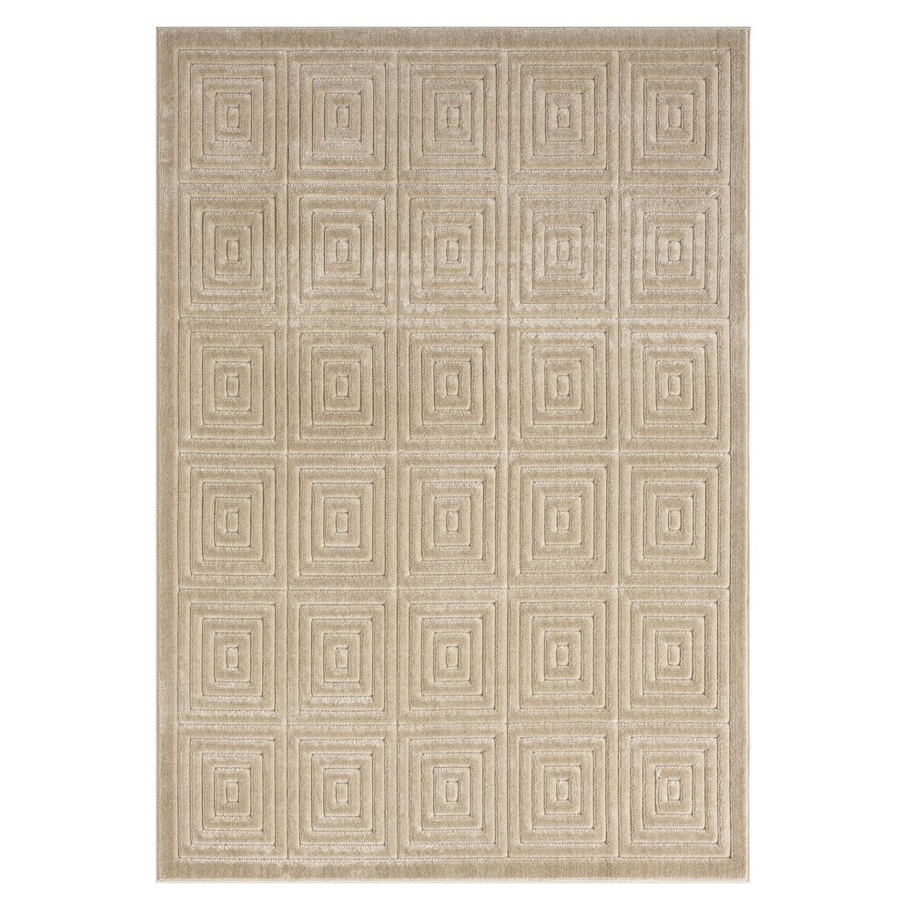 Atlas Durable Performance Area Rug Outdoor in Beige, 7'10" x 9'10". Picture 1