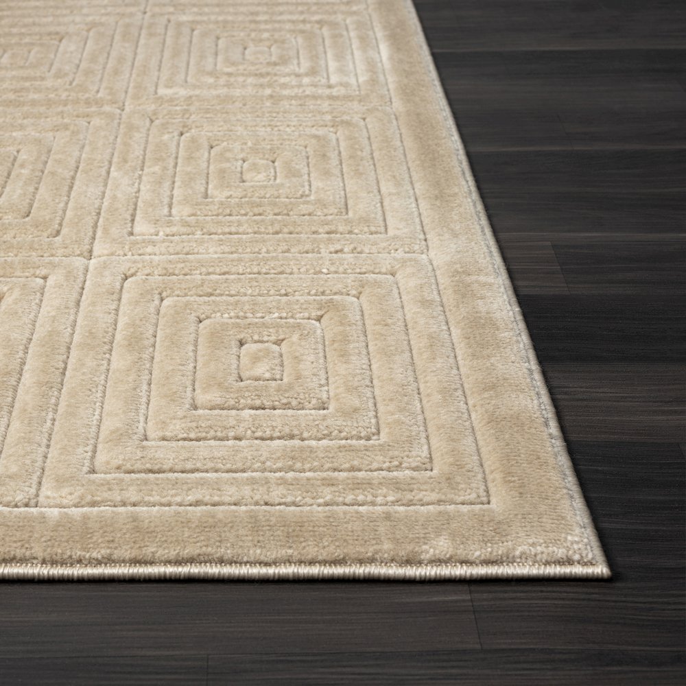 Atlas Durable Performance Area Rug Outdoor in Beige, 7'10" x 9'10". Picture 5