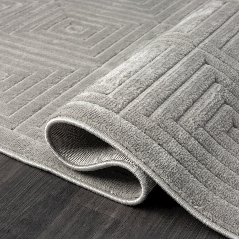 Atlas Durable Performance Area Rug Outdoor in Gray, 7'10" x 9'10". Picture 4