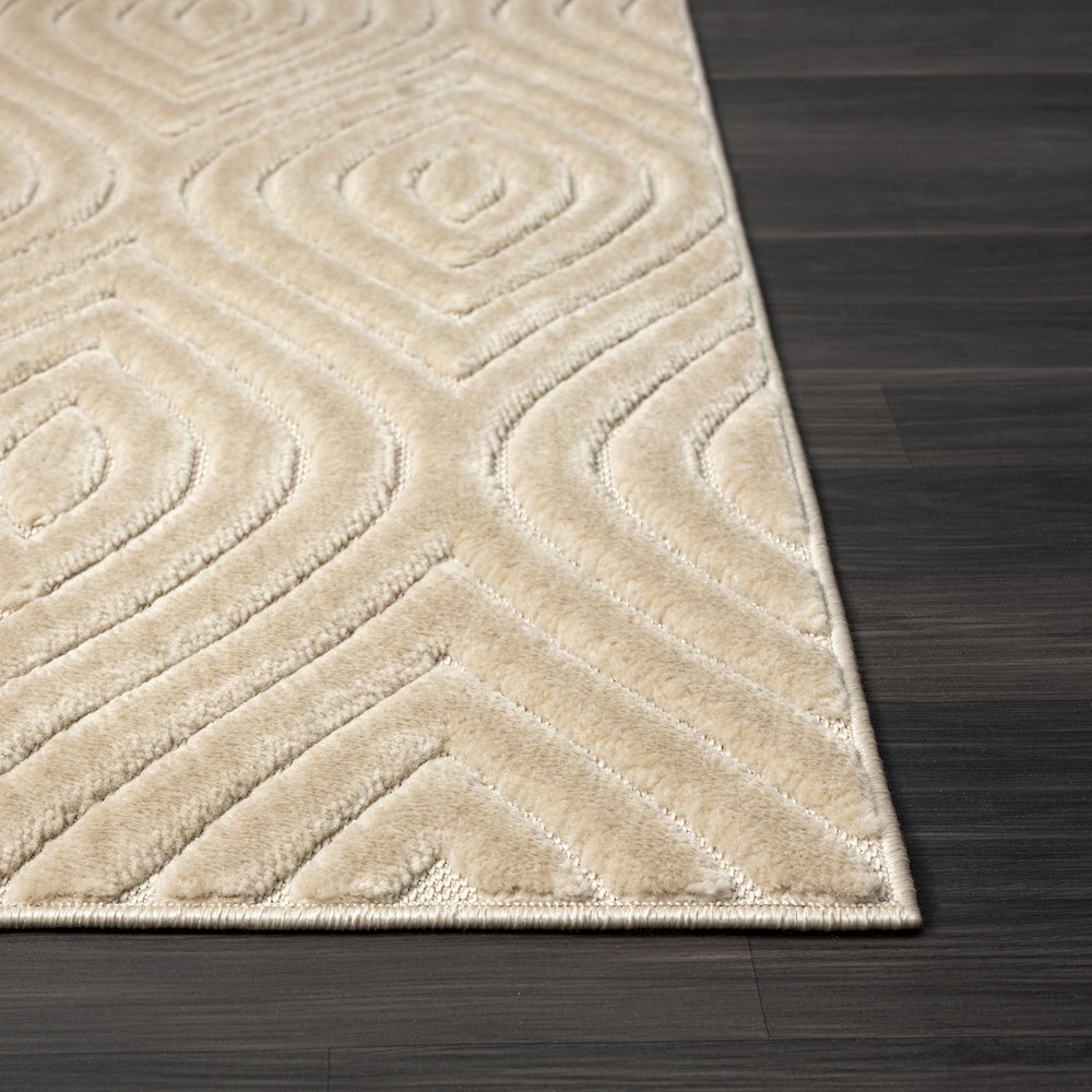 Atlas Durable Performance Area Rug Outdoor in Beige, 7'10" x 9'10". Picture 5