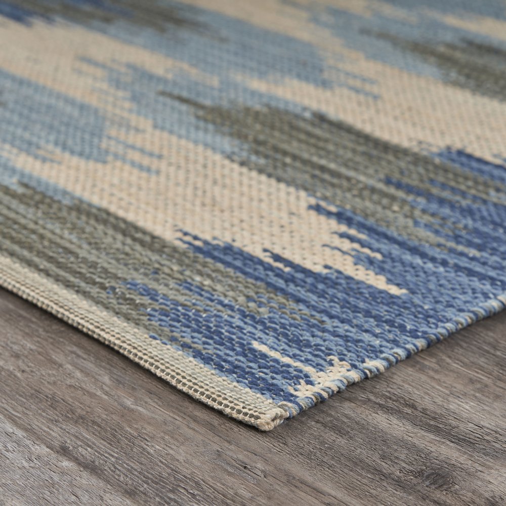 Tula Cotton Blend Area Rug Indoor in Blue/Gray, 5' x 7'. Picture 5