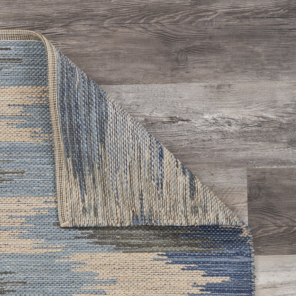 Tula Cotton Blend Area Rug Indoor in Blue/Gray, 5' x 7'. Picture 6