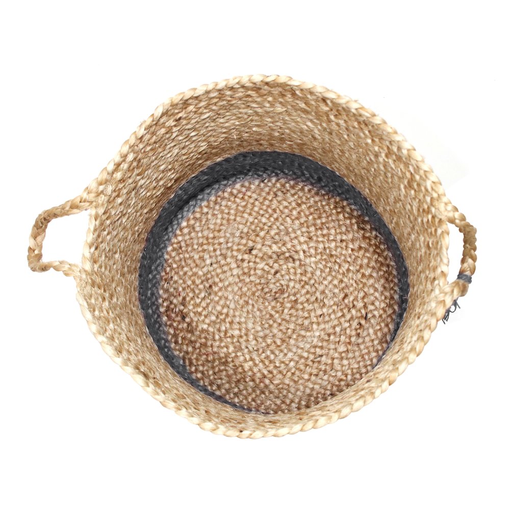 Baskets Jute Indoor Basket in Tan/Gray, 19" x 19" x 19". Picture 5