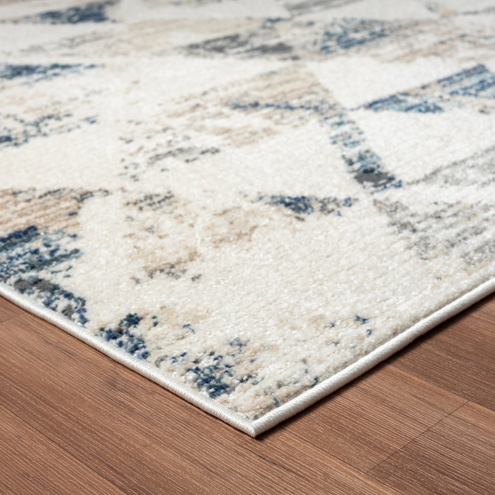 Bristol Performance Blend Area Rug Indoor in Ivory/Blue, 7'9" X 9'9". Picture 3