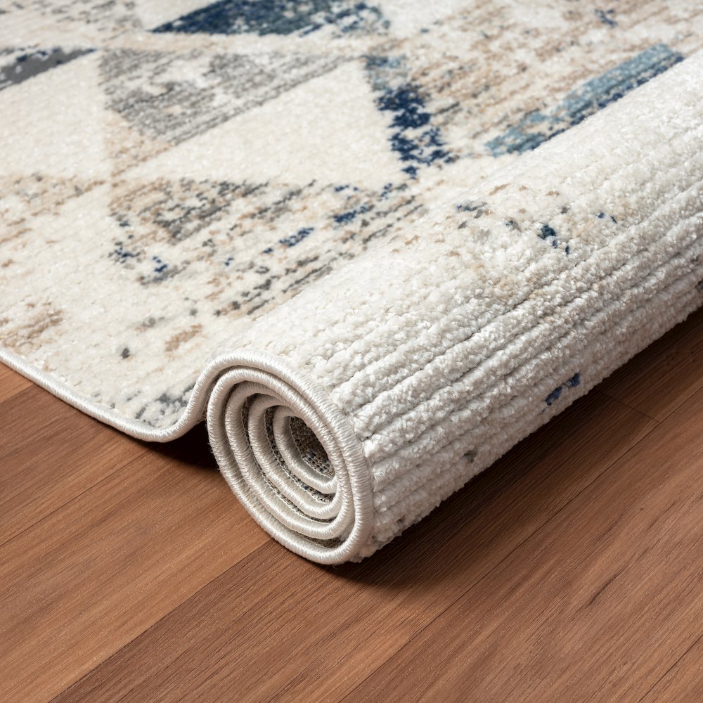 Bristol Performance Blend Area Rug Indoor in Ivory/Blue, 7'9" X 9'9". Picture 4