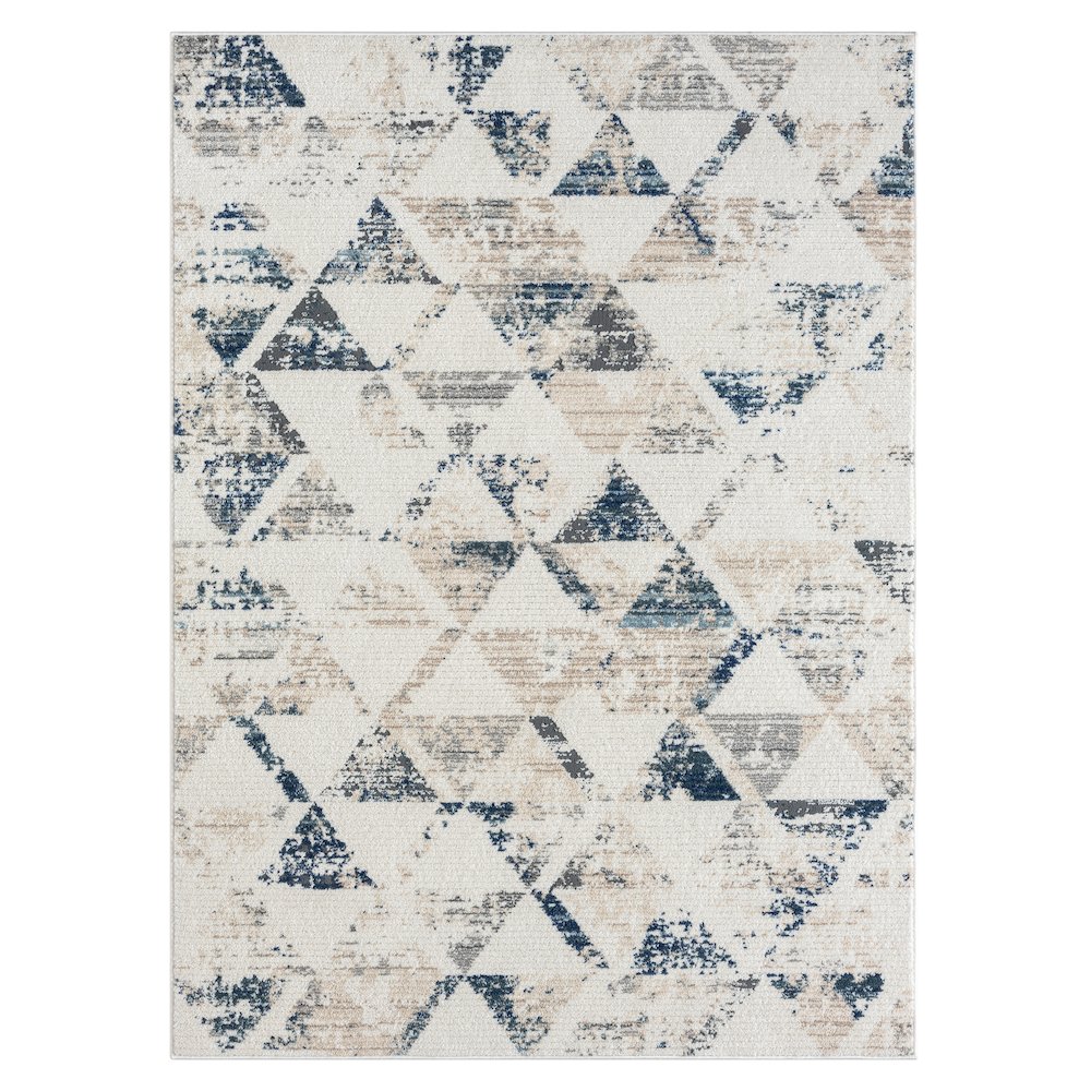 Bristol Performance Blend Area Rug Indoor in Ivory/Blue, 7'9" X 9'9". Picture 1