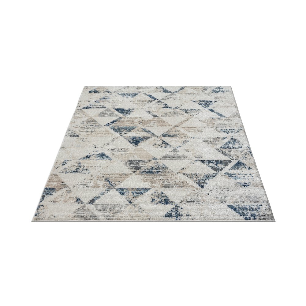 Bristol Performance Blend Area Rug Indoor in Ivory/Blue, 7'9" X 9'9". Picture 8