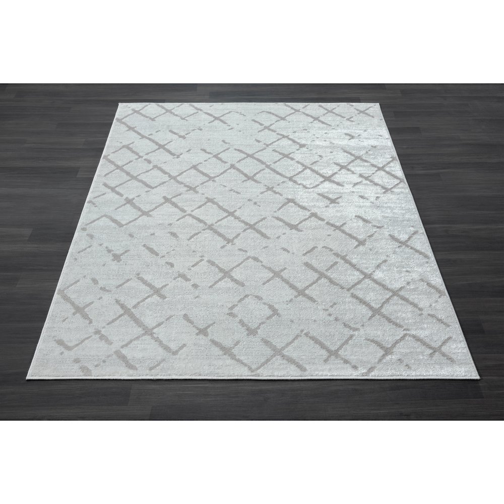Calgary Durable Performance Area Rug Indoor in Cream/Gray, 7'9" X 9'9". Picture 8