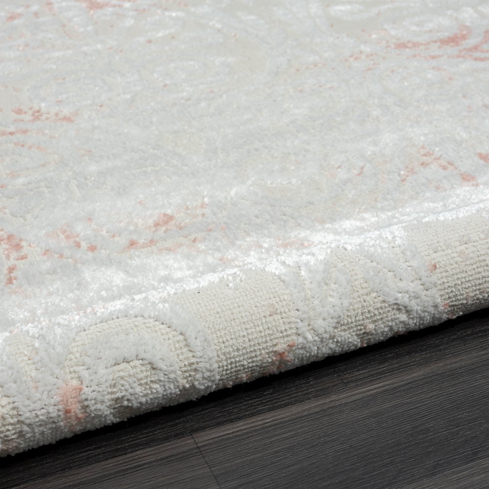 Calgary Durable Performance Area Rug Indoor in Pink/Ivory, 7'9" X 9'9". Picture 9