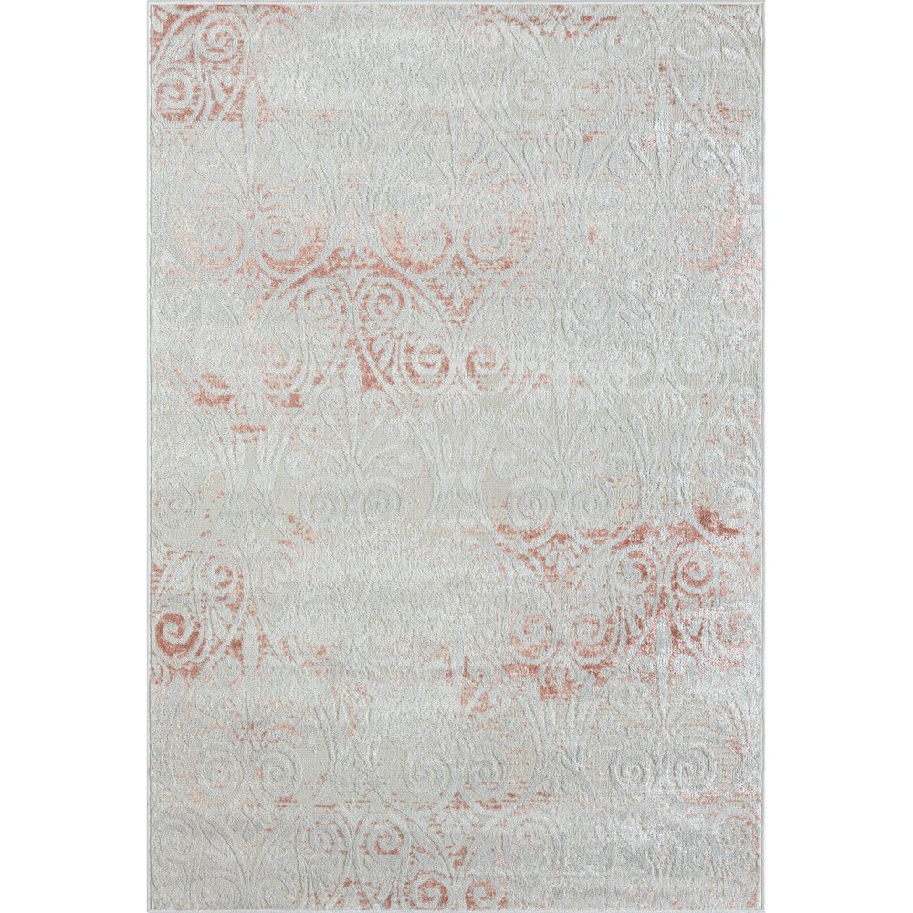 Calgary Durable Performance Area Rug Indoor in Pink/Ivory, 7'9" X 9'9". Picture 1