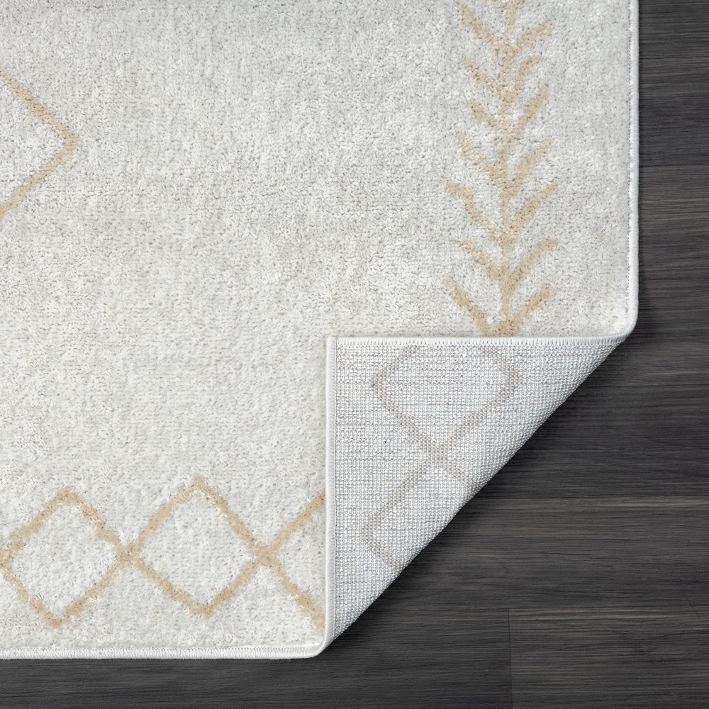 Calgary Durable Performance Area Rug Indoor in Cream/Gray, 7'9" X 9'9". Picture 6