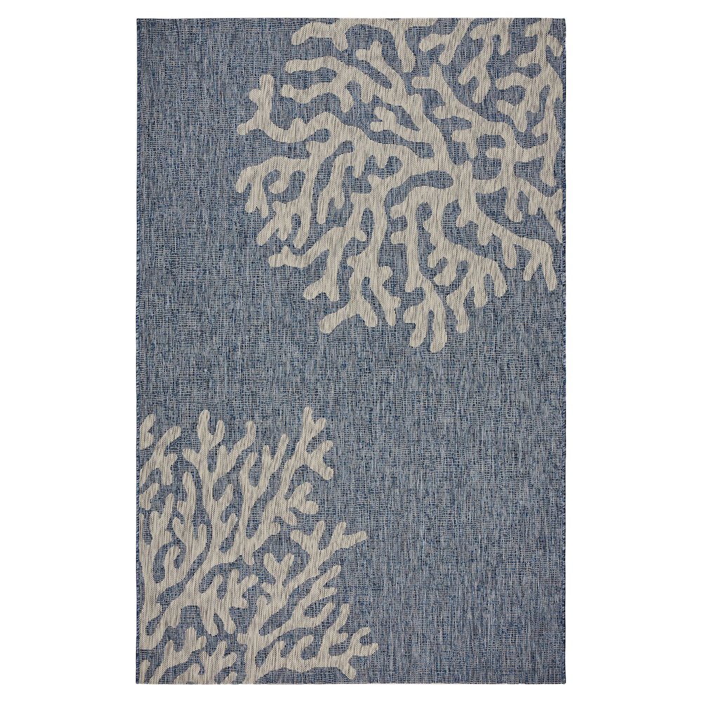 Captiva Durable Performance Area Rug Outdoor in Blue/Gray, 7'9" x 9'5". Picture 1