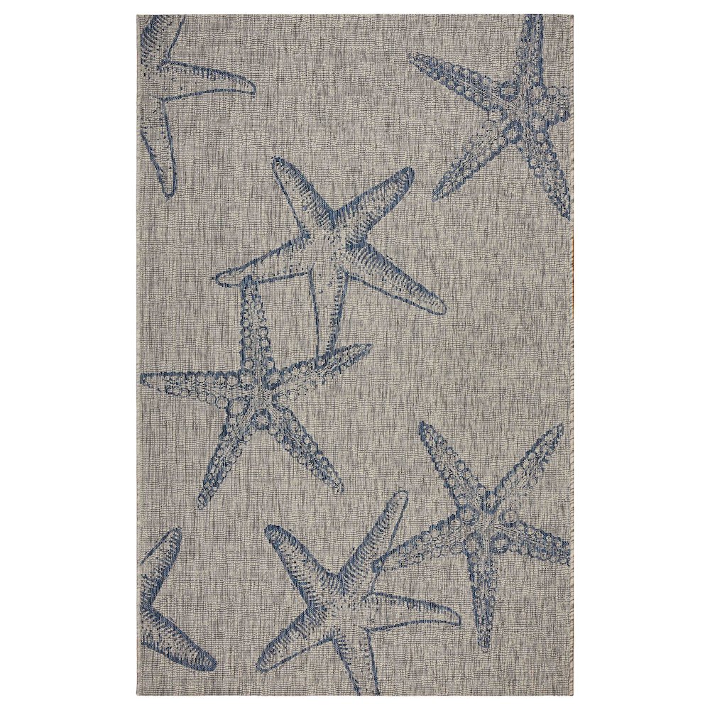 Captiva Durable Performance Area Rug Outdoor in Blue/Gray, 7'9" x 9'5". Picture 1