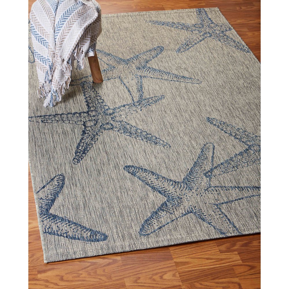 Captiva Durable Performance Area Rug Outdoor in Blue/Gray, 7'9" x 9'5". Picture 7