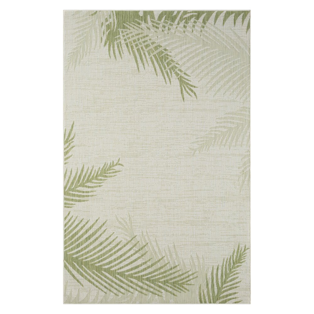 Captiva Durable Performance Area Rug Outdoor in Green/Beige, 7'9" x 9'5". Picture 1