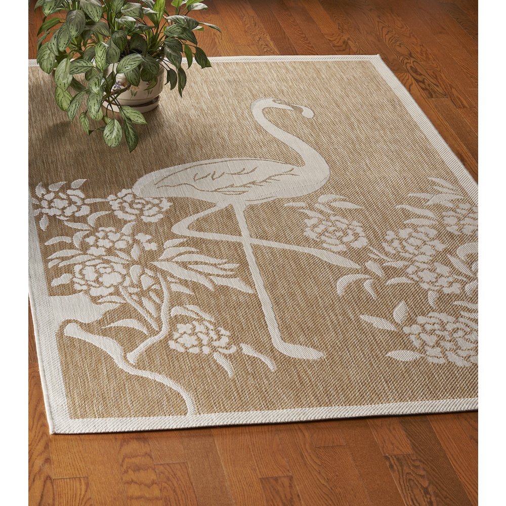 Catalina Durable Performance Area Rug Outdoor in Beige/Cream, 7'9" x 9'9". Picture 7
