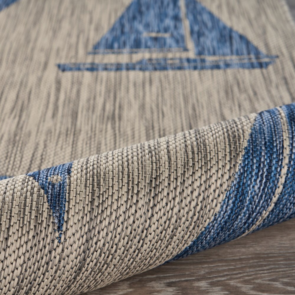 Catalina Durable Performance Area Rug Outdoor in Blue/Gray, 7'9" x 9'9". Picture 3