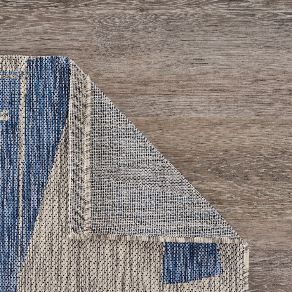 Catalina Durable Performance Area Rug Outdoor in Blue/Gray, 7'9" x 9'9". Picture 5