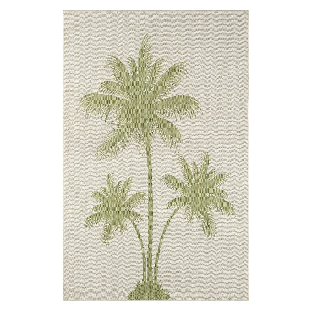 Catalina Durable Performance Area Rug Outdoor in Green/Beige, 7'9" x 9'9". Picture 1