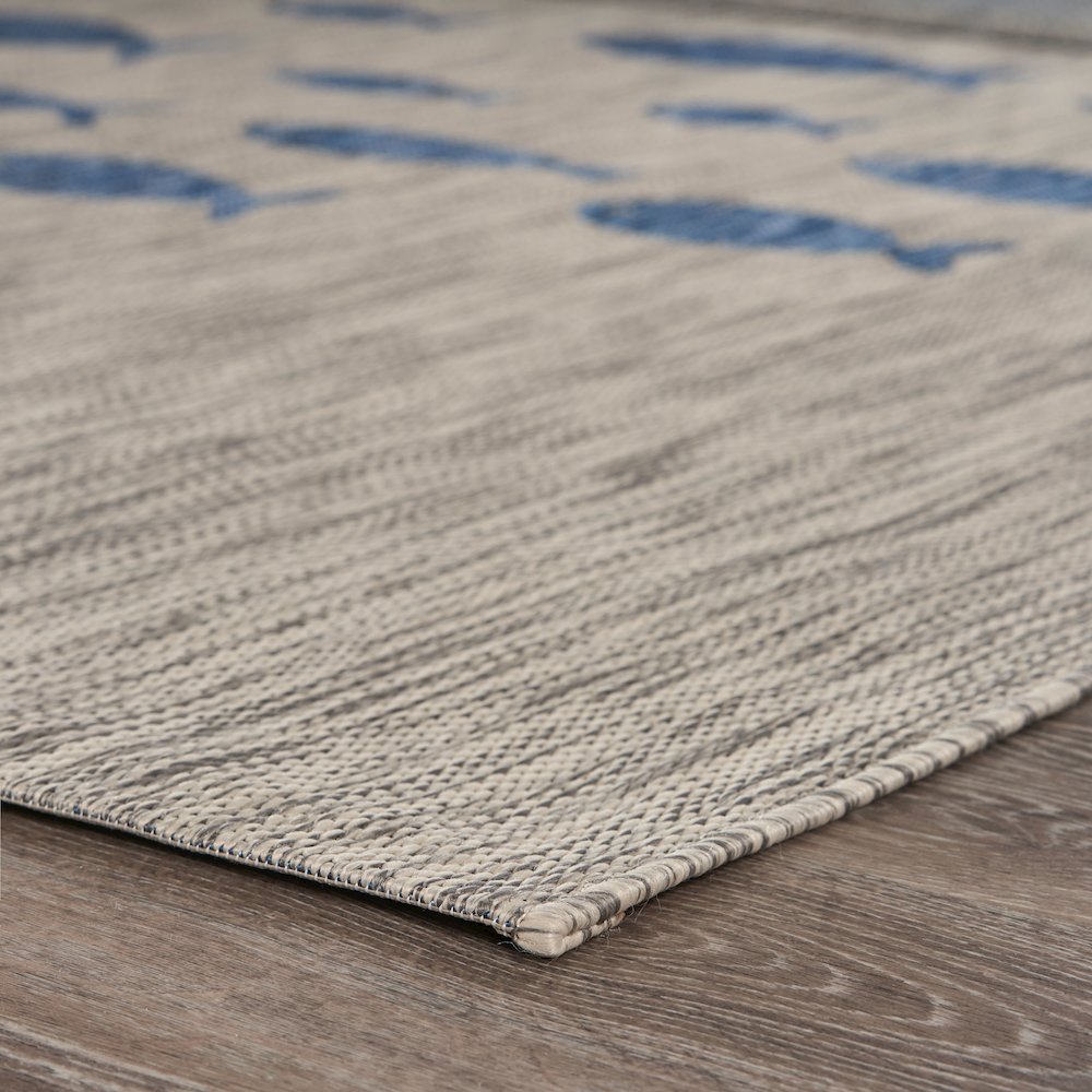 Catalina Durable Performance Area Rug Outdoor in Blue/Gray, 7'9" x 9'9". Picture 6