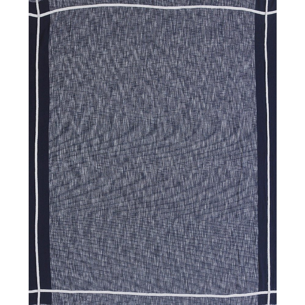 Coverlet Cotton in Blue/White 90" x 108". Picture 5