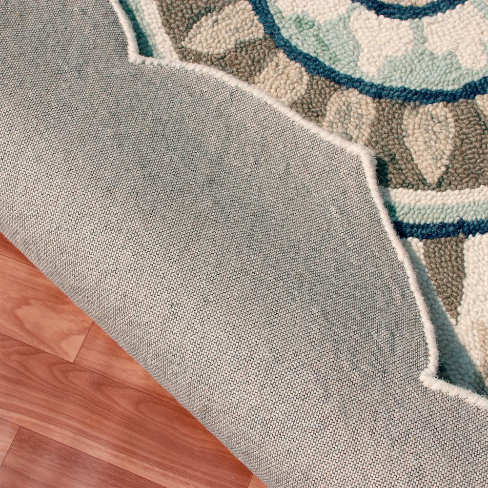 Dazzle Wool Area Rug Indoor in Blue/Gray, 6' Round. Picture 6