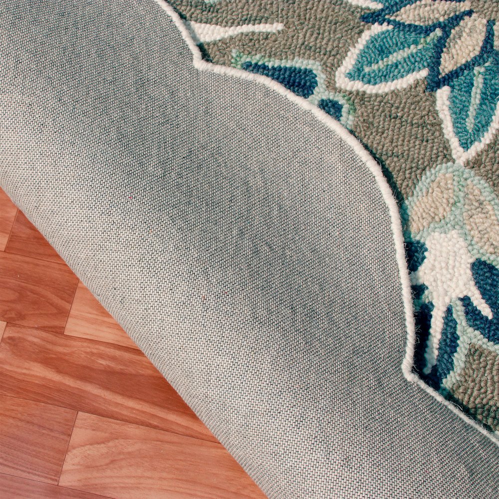 Dazzle Wool Area Rug Indoor in Blue/Gray, 6' Round. Picture 6