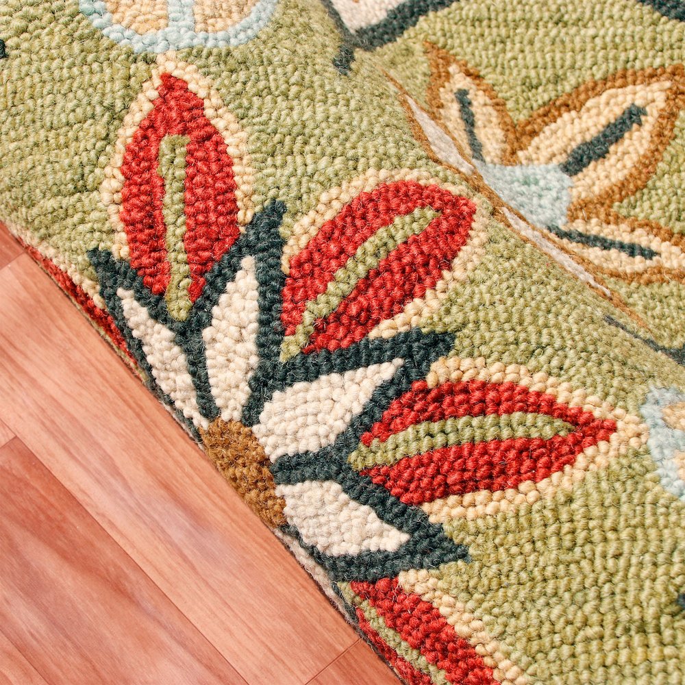 Dazzle Wool Area Rug Indoor in Orange/Gold, 6' Round. Picture 4