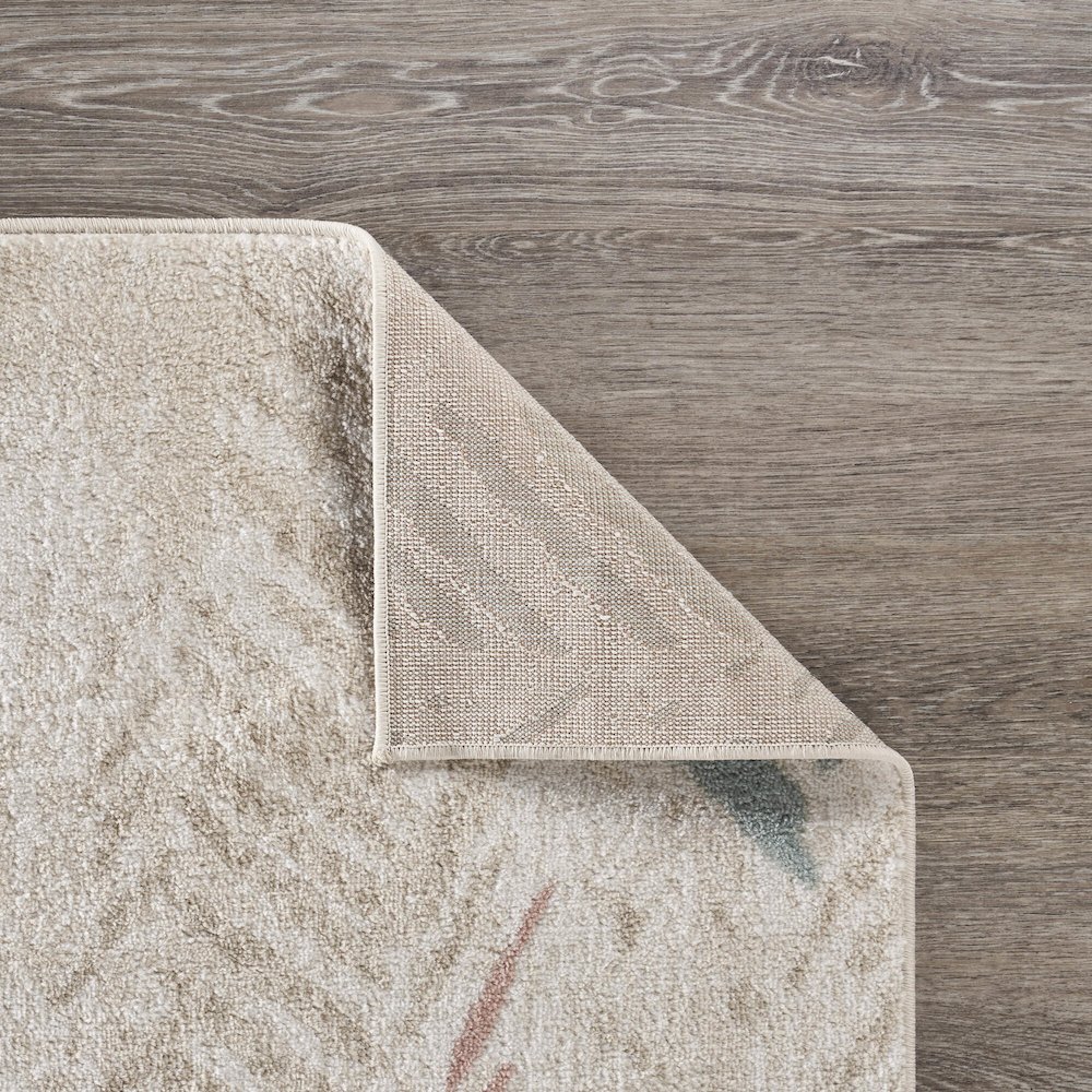Dune Durable Performance Area Rug Indoor in Ivory/Multicolored, 5'2" x 7'2". Picture 5