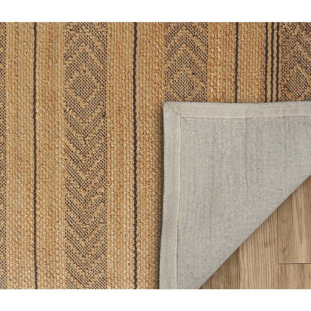 Earth Jute Area Rug Indoor in Tan/Black, 7'9" x 9'9". Picture 5