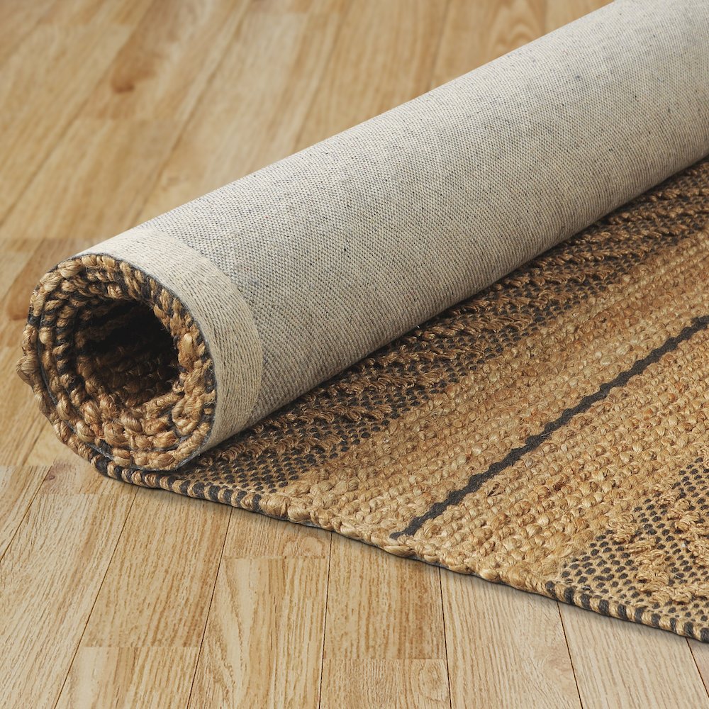 Earth Jute Area Rug Indoor in Tan/Black, 7'9" x 9'9". Picture 4