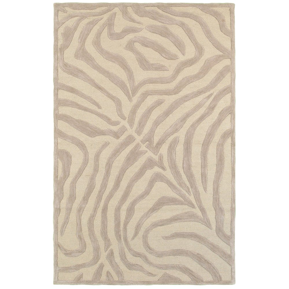 Fashion Wool Area Rug Indoor in Beige/Gray, 7'9" x 9'9". Picture 1